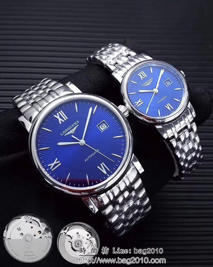 LONGINES浪琴 經典瑰麗 情侶機械對表 WSS1484